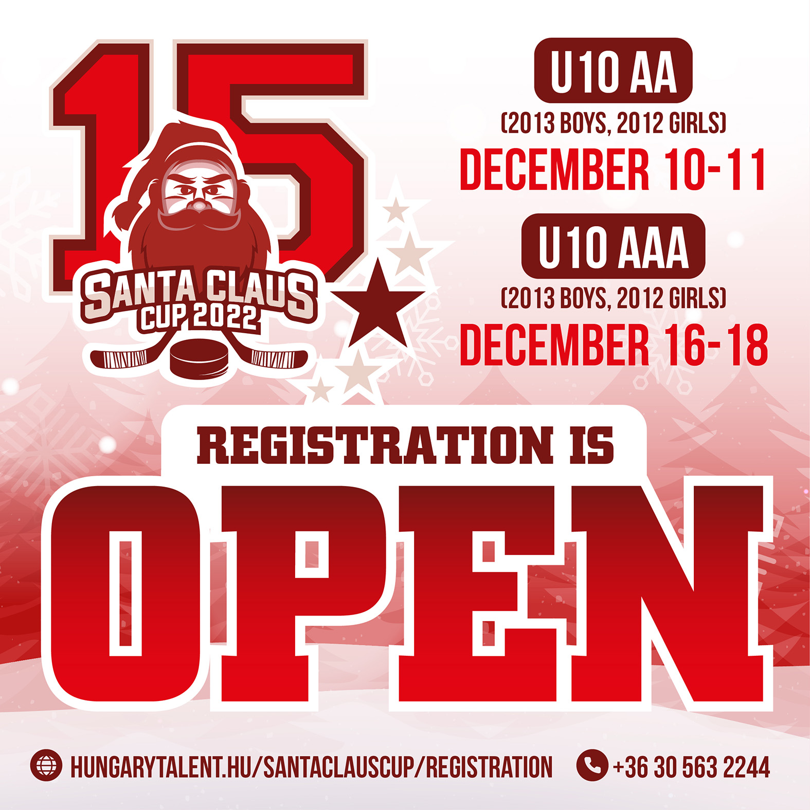 Megnyílt a 15. Santa Claus Cup regisztrációja!